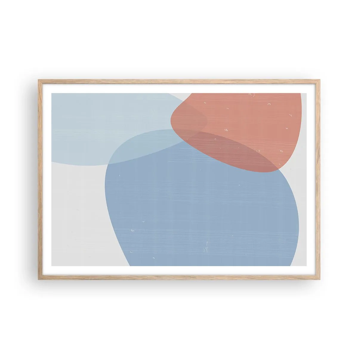 Affisch i ram av ljusek - Pastellfärgade relationer - 100x70 cm