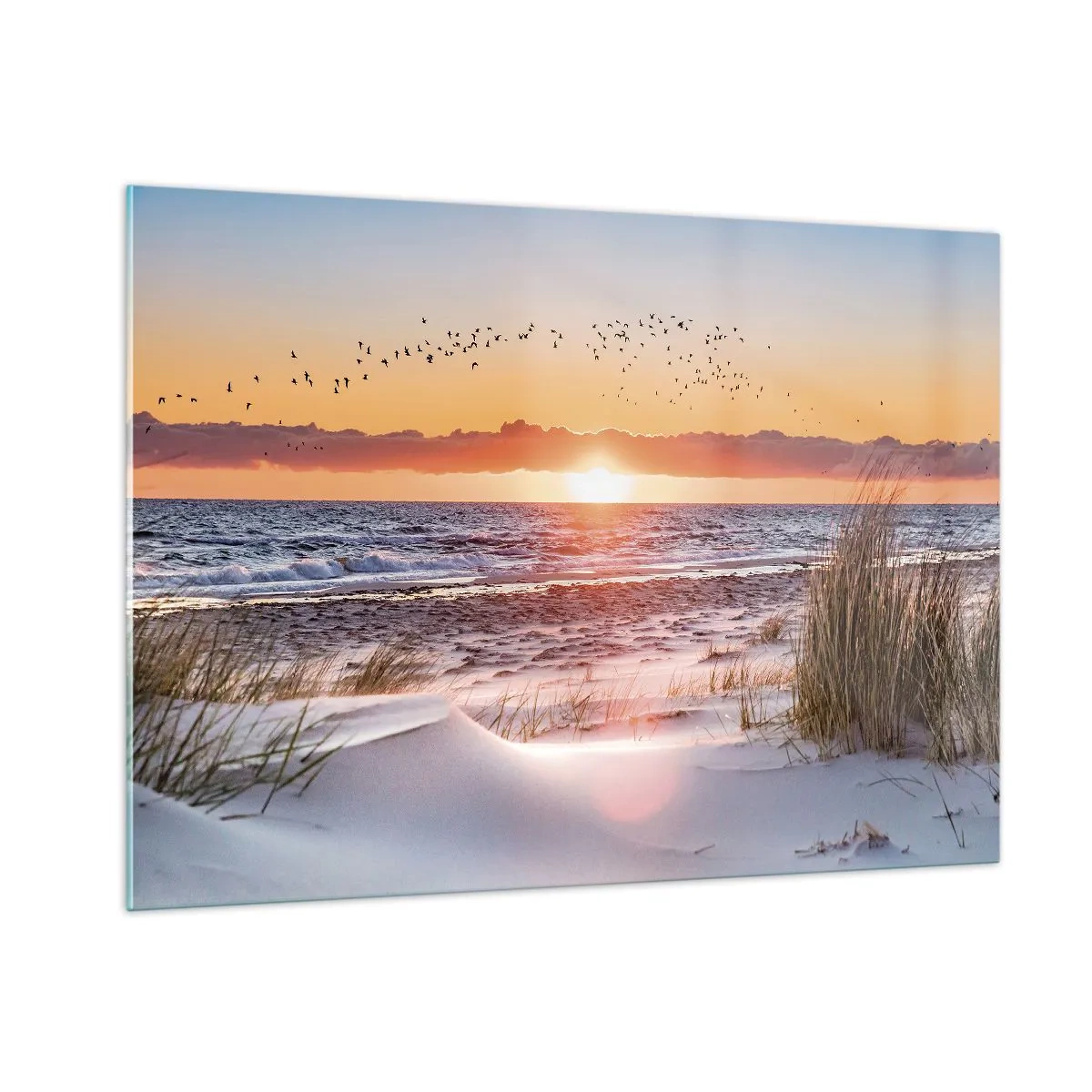 Glastavla - Bild på glas - Horisontellt landskap - 100x70 cm