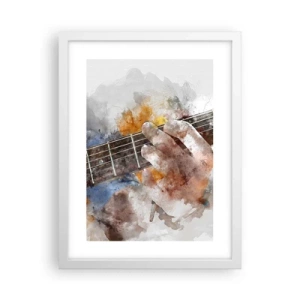 Affisch i vit ram - Poesi mellan strängarna - 30x40 cm