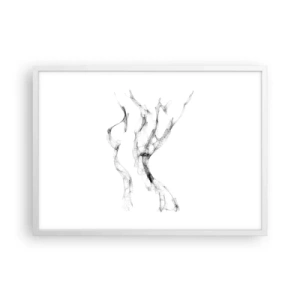 Affisch i vit ram - Vacker och stark - 70x50 cm