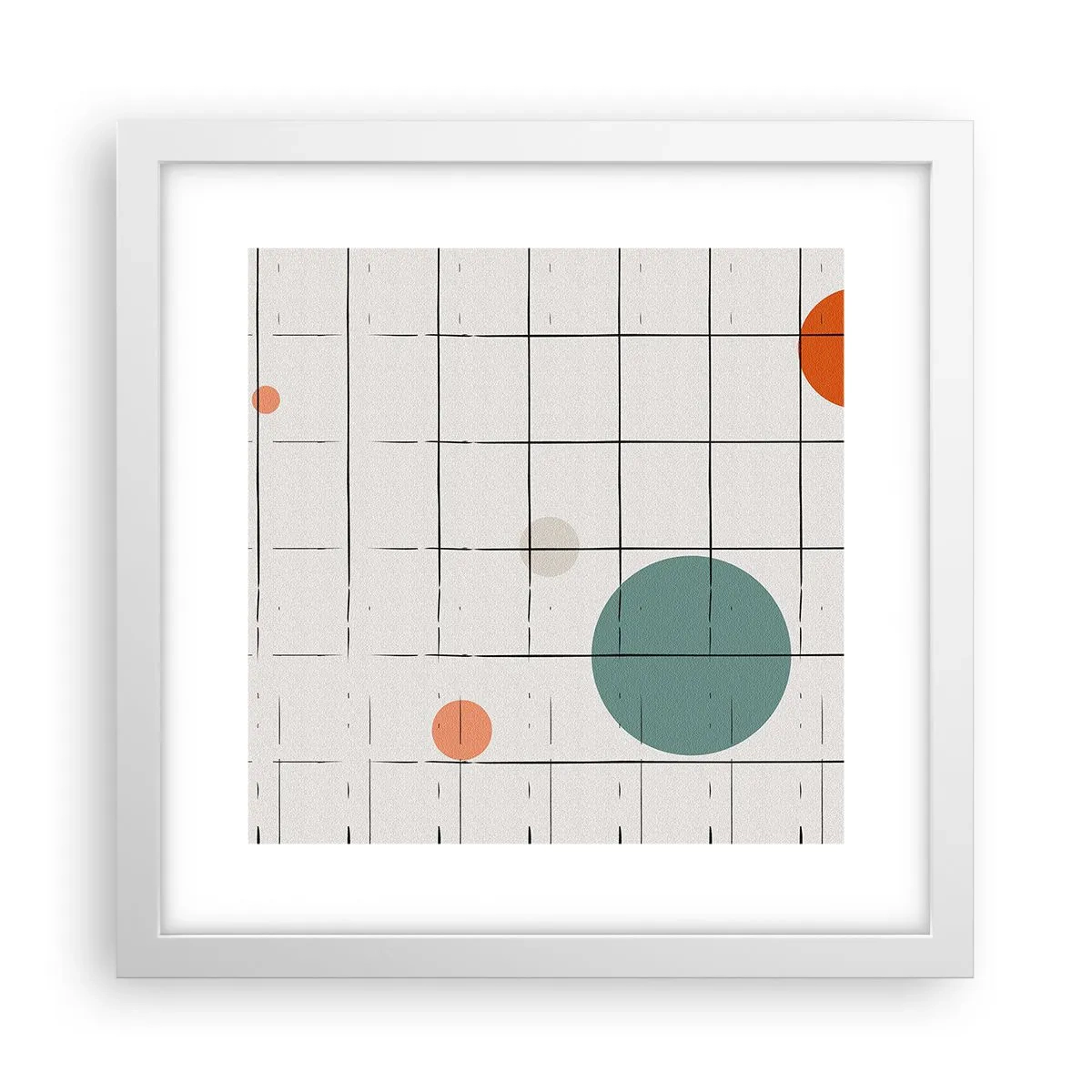 Affisch i vit ram - Fångade. Vi eller de? - 30x30 cm