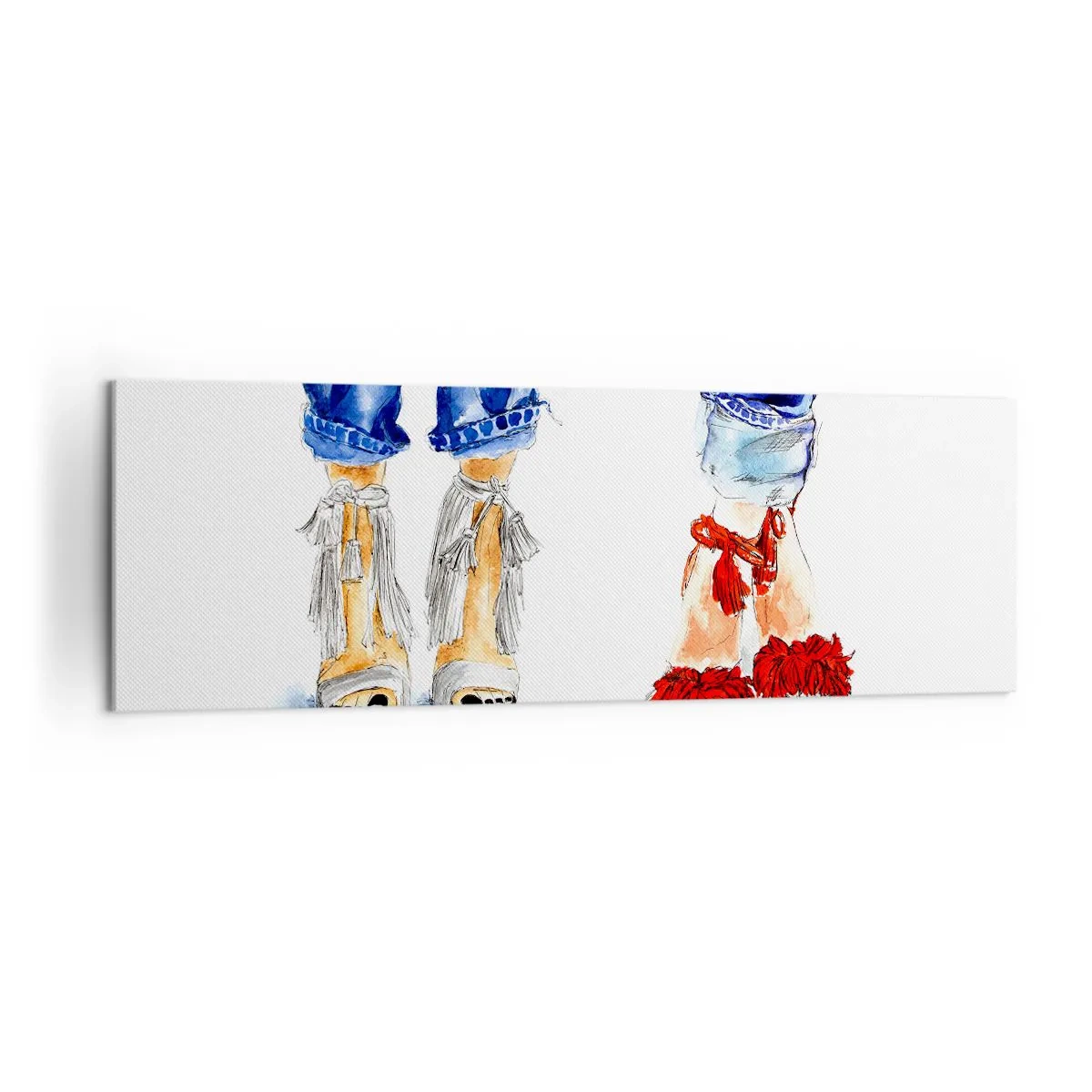 Canvastavla - Bild på duk - Kanske går vi ut på promenad? - 160x50 cm