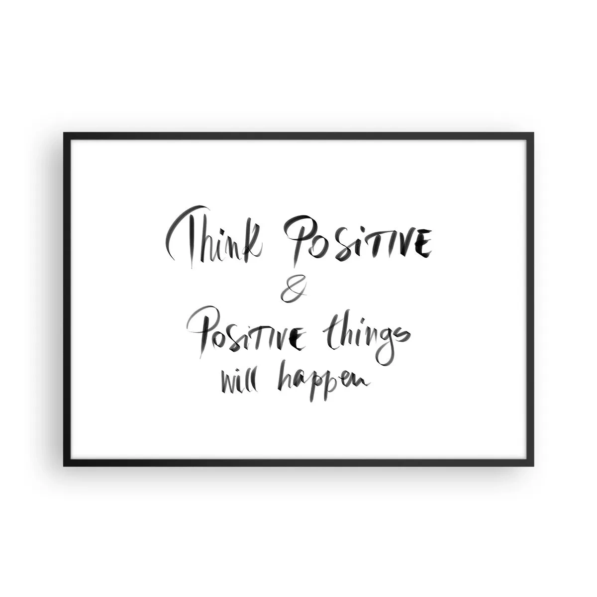 Affisch i svart ram - Hur ska man leva? - 100x70 cm