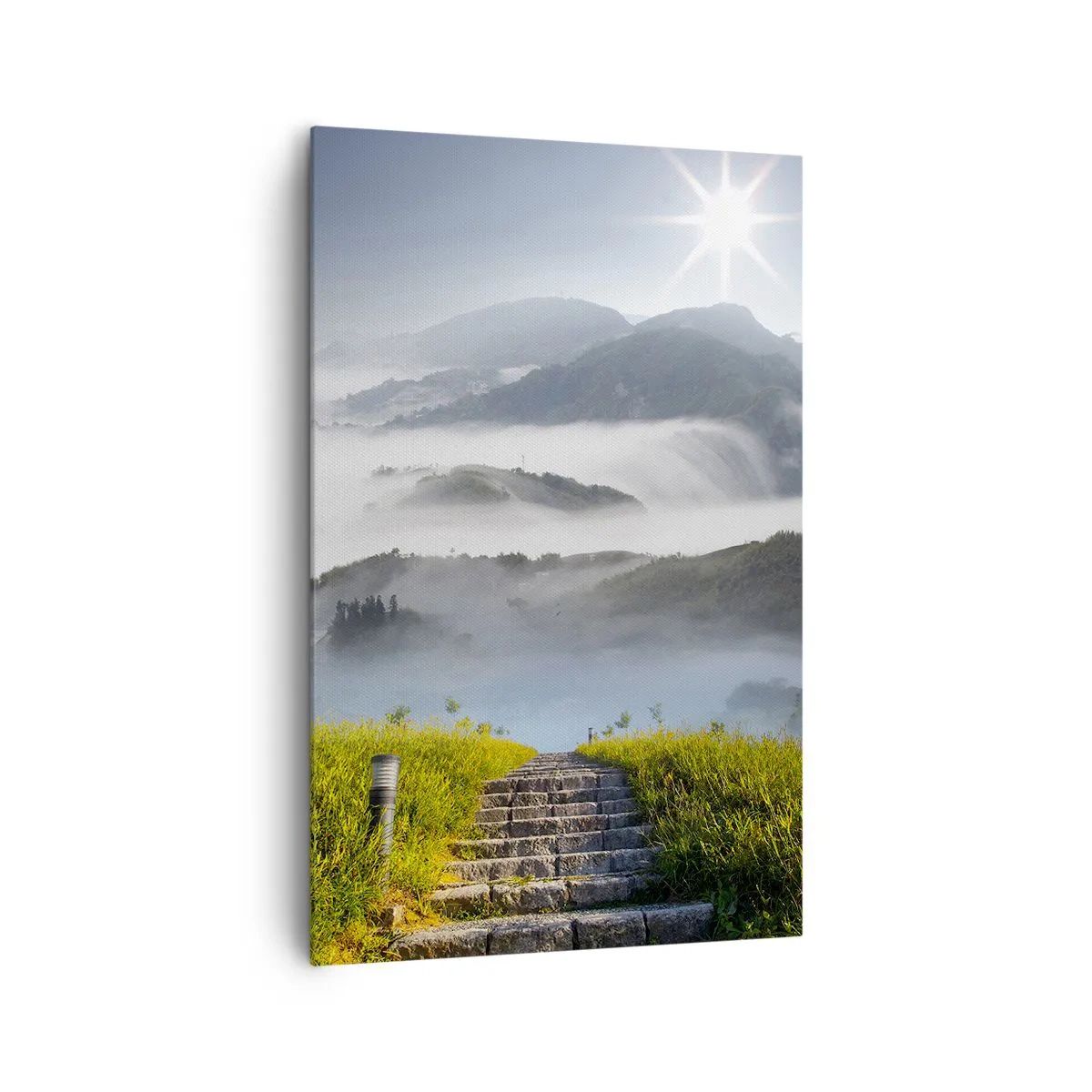 Canvastavla - Bild på duk - Upp mot molnen - 80x120 cm