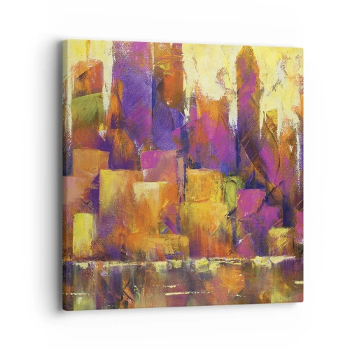 Canvastavla - Bild på duk - Metropolis komposition - 40x40 cm