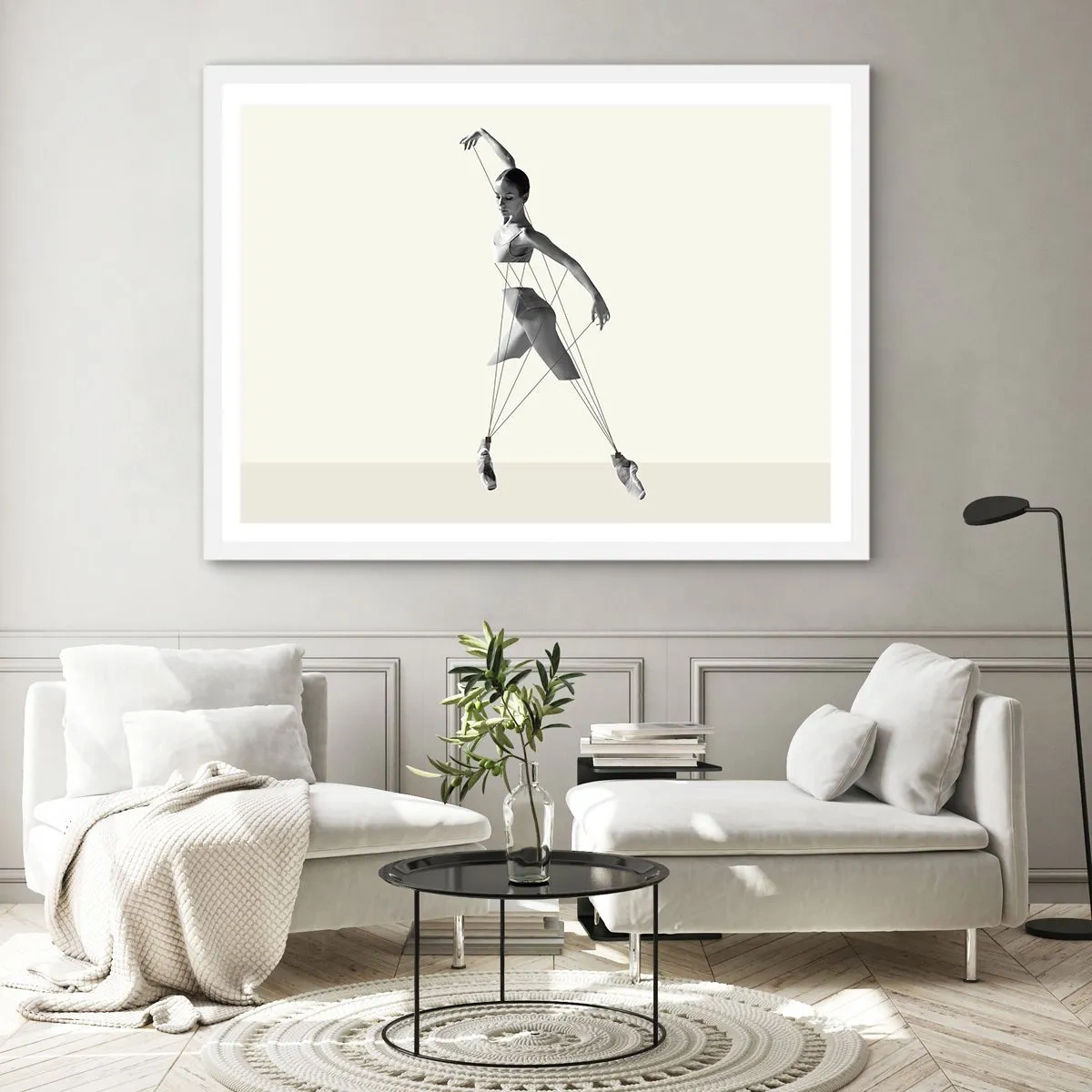 Affisch i vit ram - I världens teater - 50x40 cm