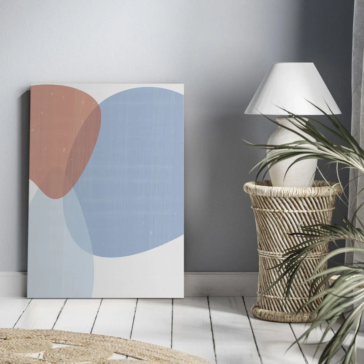 Canvastavla - Bild på duk - Pastellfärgade relationer - 50x70 cm