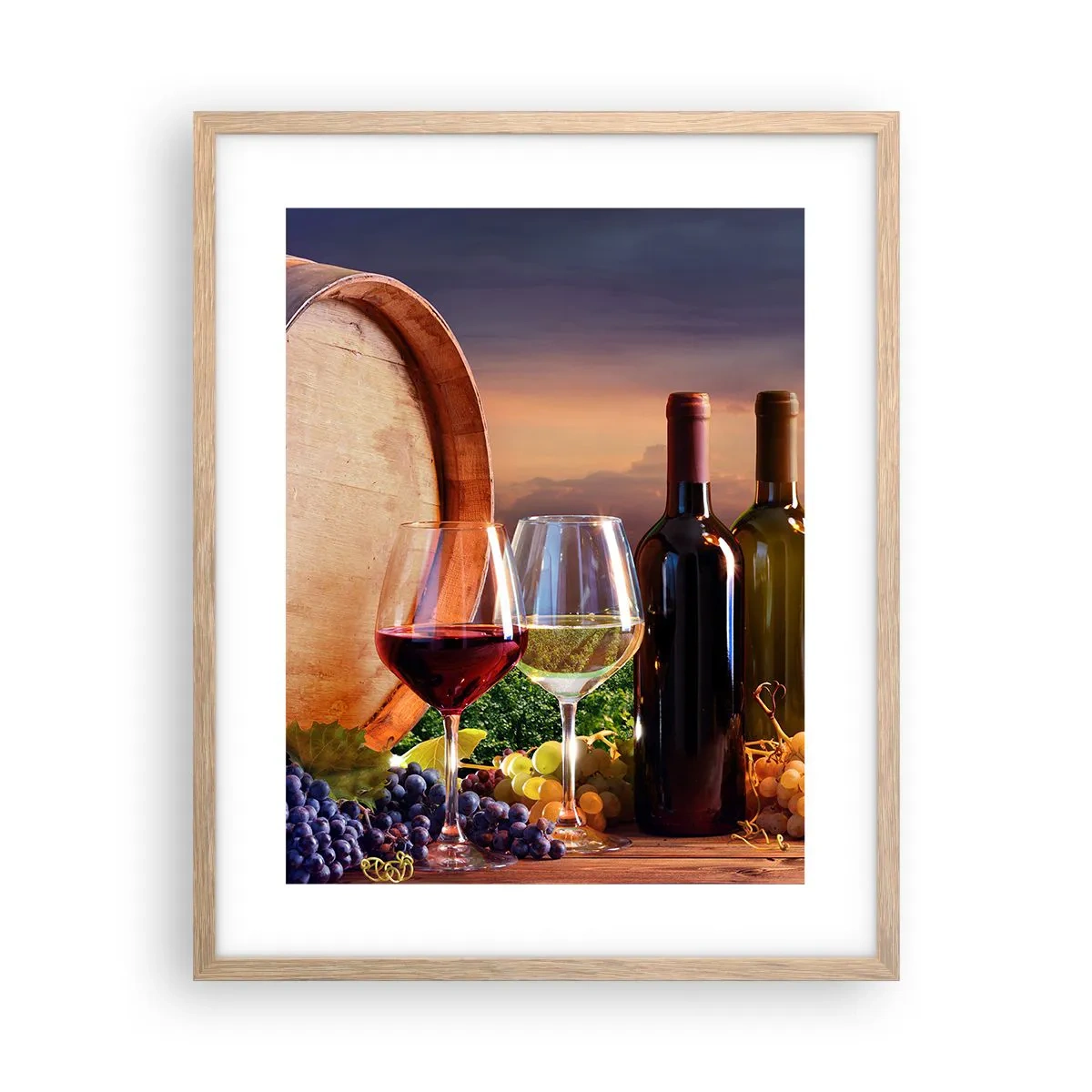 Affisch i ram av ljusek - Här smakar livet - 40x50 cm