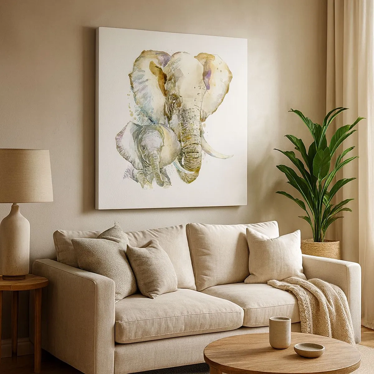 Canvastavla - Bild på duk - Alltid bäst hos mamma - 30x30 cm