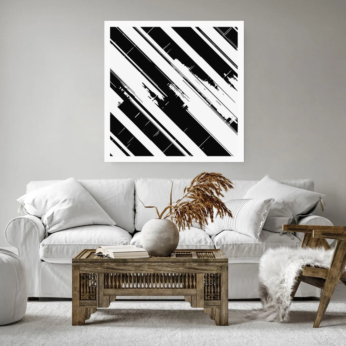 Affisch - Intensiv och dynamisk komposition - 50x50 cm