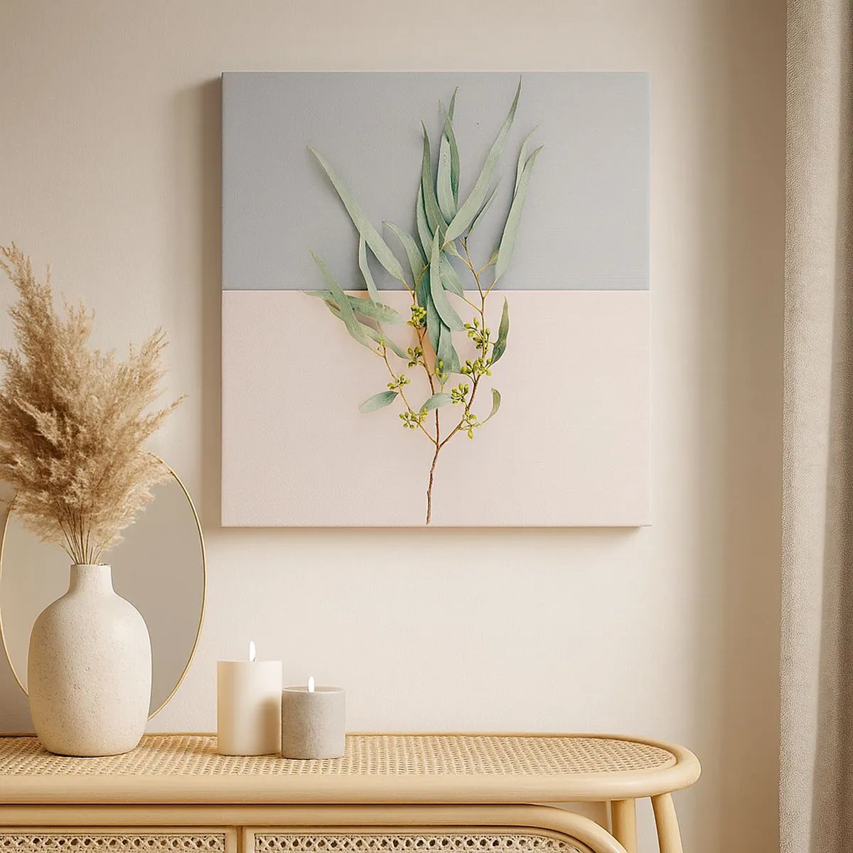 Canvastavla - Bild på duk - Pastellens subtilitet - 30x30 cm