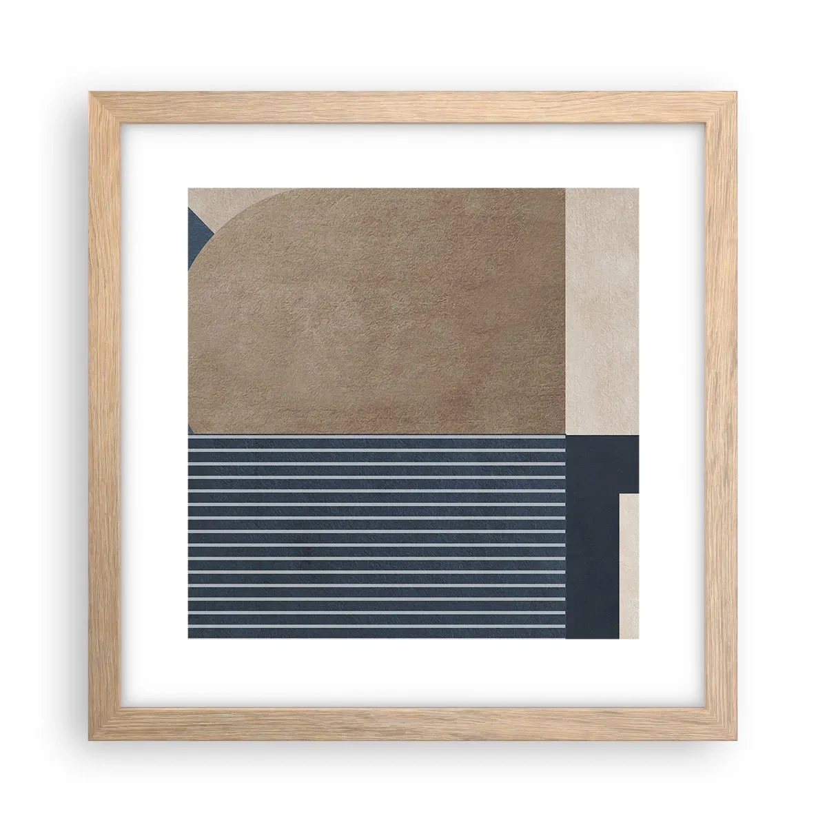 Affisch i ram av ljusek - Komposition av enkelhet och rundhet - 30x30 cm