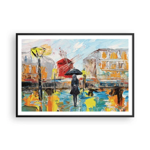 Affisch i svart ram - Parislegender - 100x70 cm