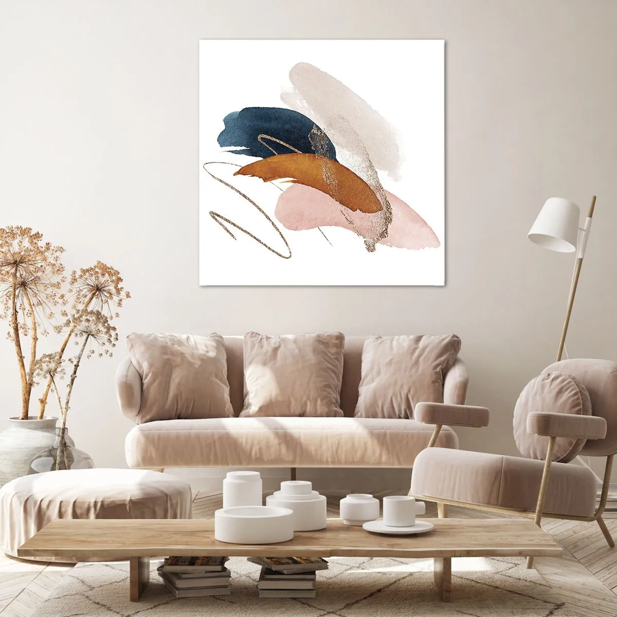 Canvastavla - Bild på duk - Bevingad komposition - 40x40 cm