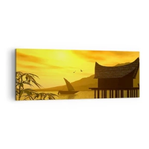 Canvastavla - Bild på duk - Efterlängtad ro - 140x50 cm