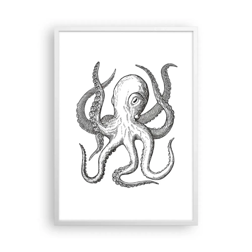 Affisch i vit ram - Dansar med vågorna - 50x70 cm