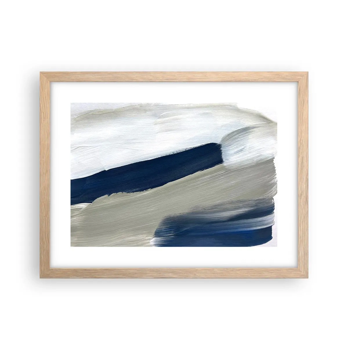 Affisch i ram av ljusek - Möte med vitt - 40x30 cm