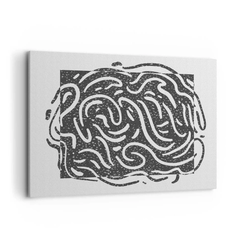 Canvastavla - Bild på duk - Abstraktion: en dans av glädje - 100x70 cm