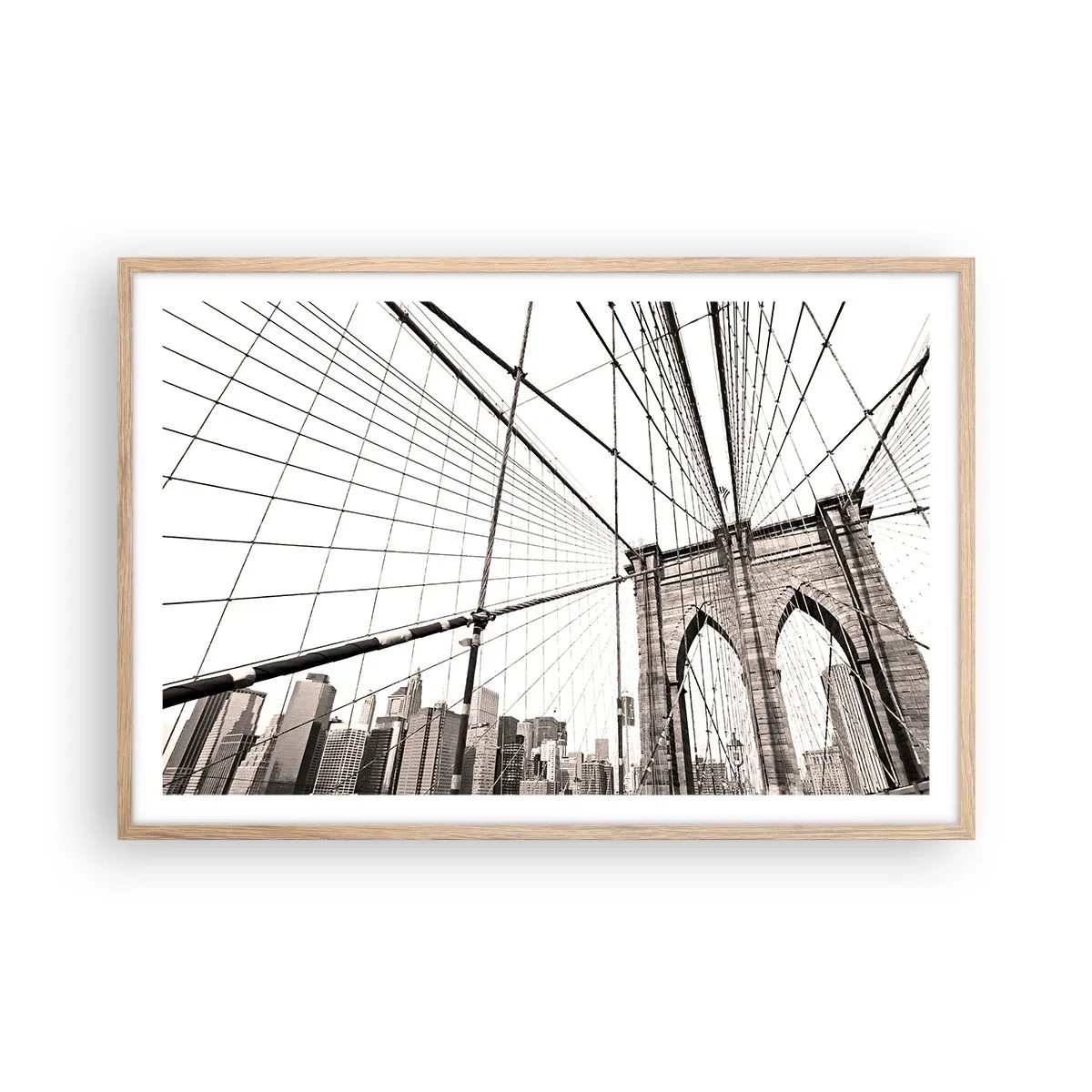 Affisch i ram av ljusek - Domkyrkan i New York - 91x61 cm