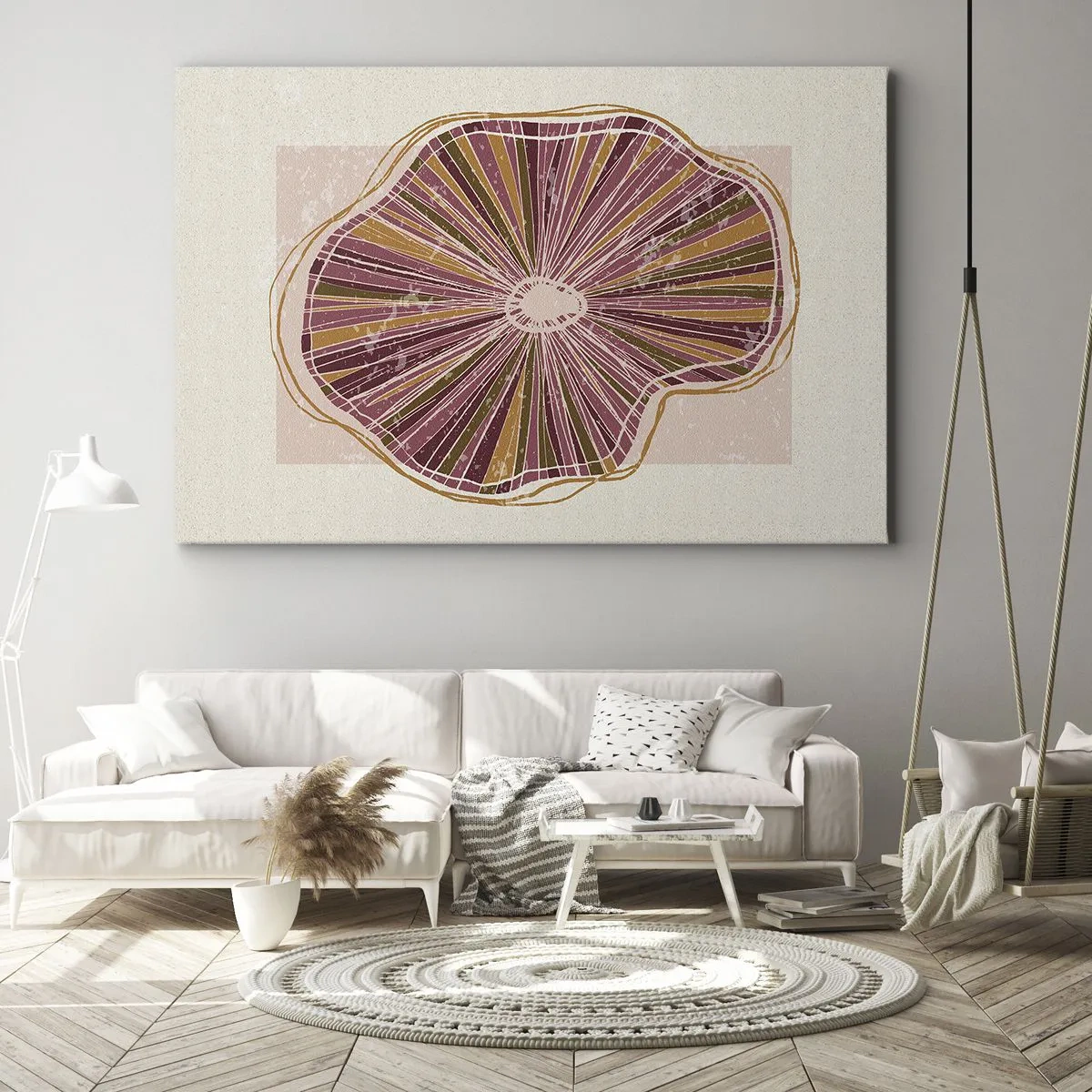Canvastavla - Bild på duk - Strålande abstraktion - 120x80 cm