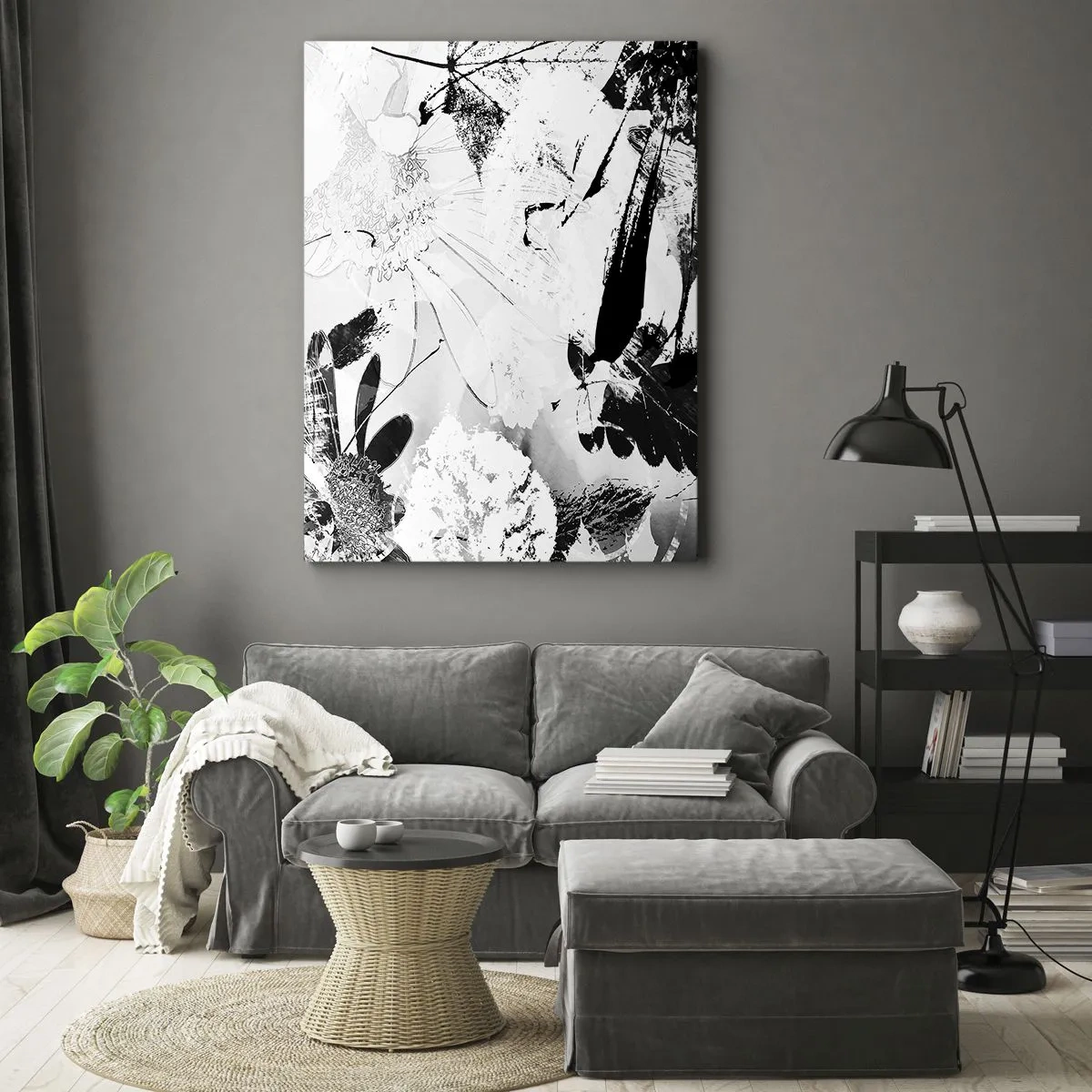 Canvastavla - Bild på duk - Höst i negativet - 50x70 cm