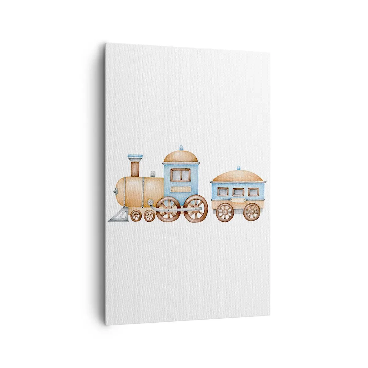 Canvastavla - Bild på duk - Stående vid stationen... - 80x120 cm