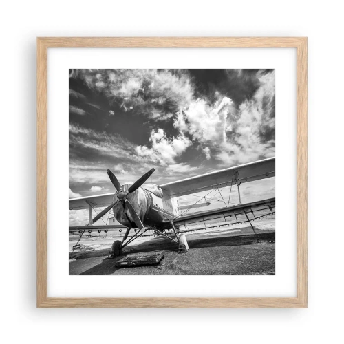 Affisch i ram av ljusek - Jag kan inte vänta! - 40x40 cm