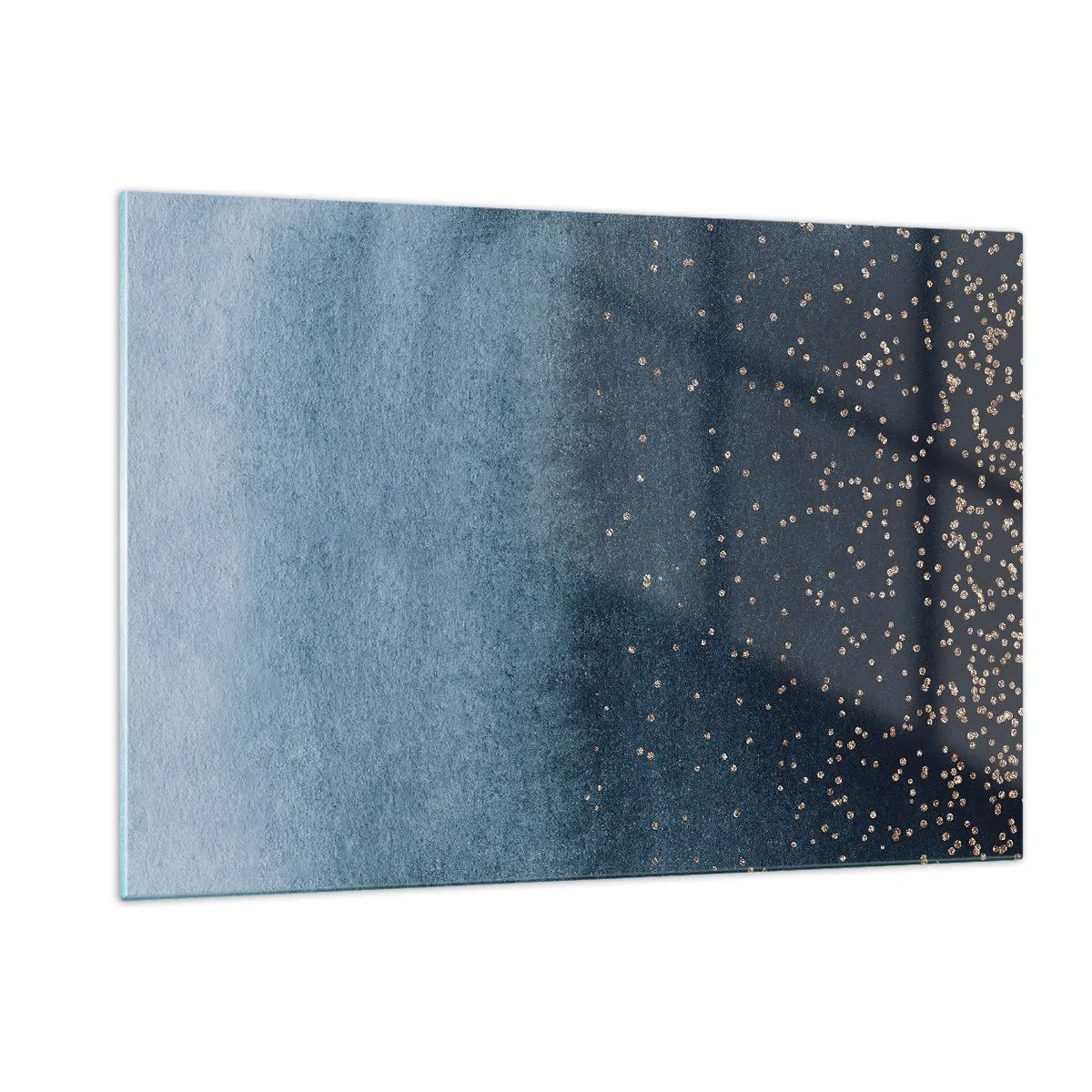 Glastavla - Bild på glas - Komposition – blåa faser - 120x80 cm