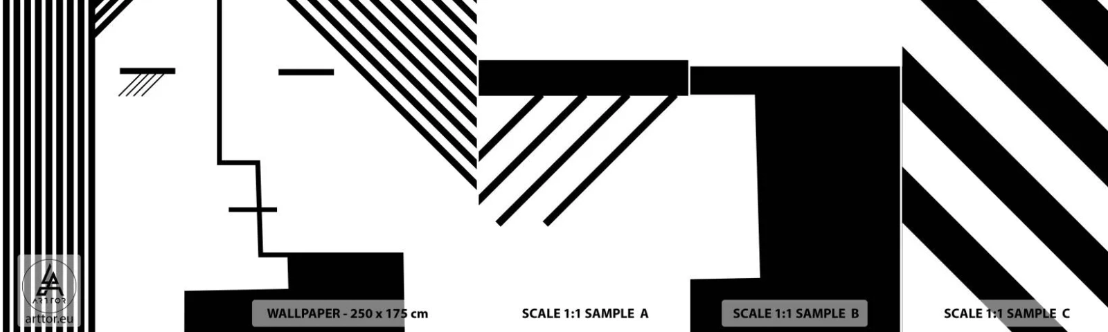Fototapet Prov Standard Eco - Bara en kyss - Modern konst, Svartvitt, Ansikte - 100x30 cm