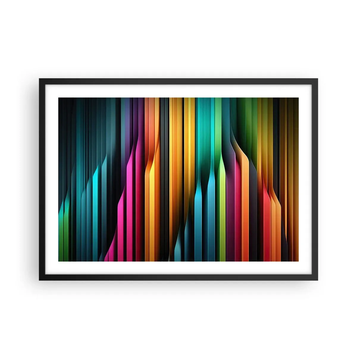 Affisch i svart ram - Lysande orgel - 70x50 cm