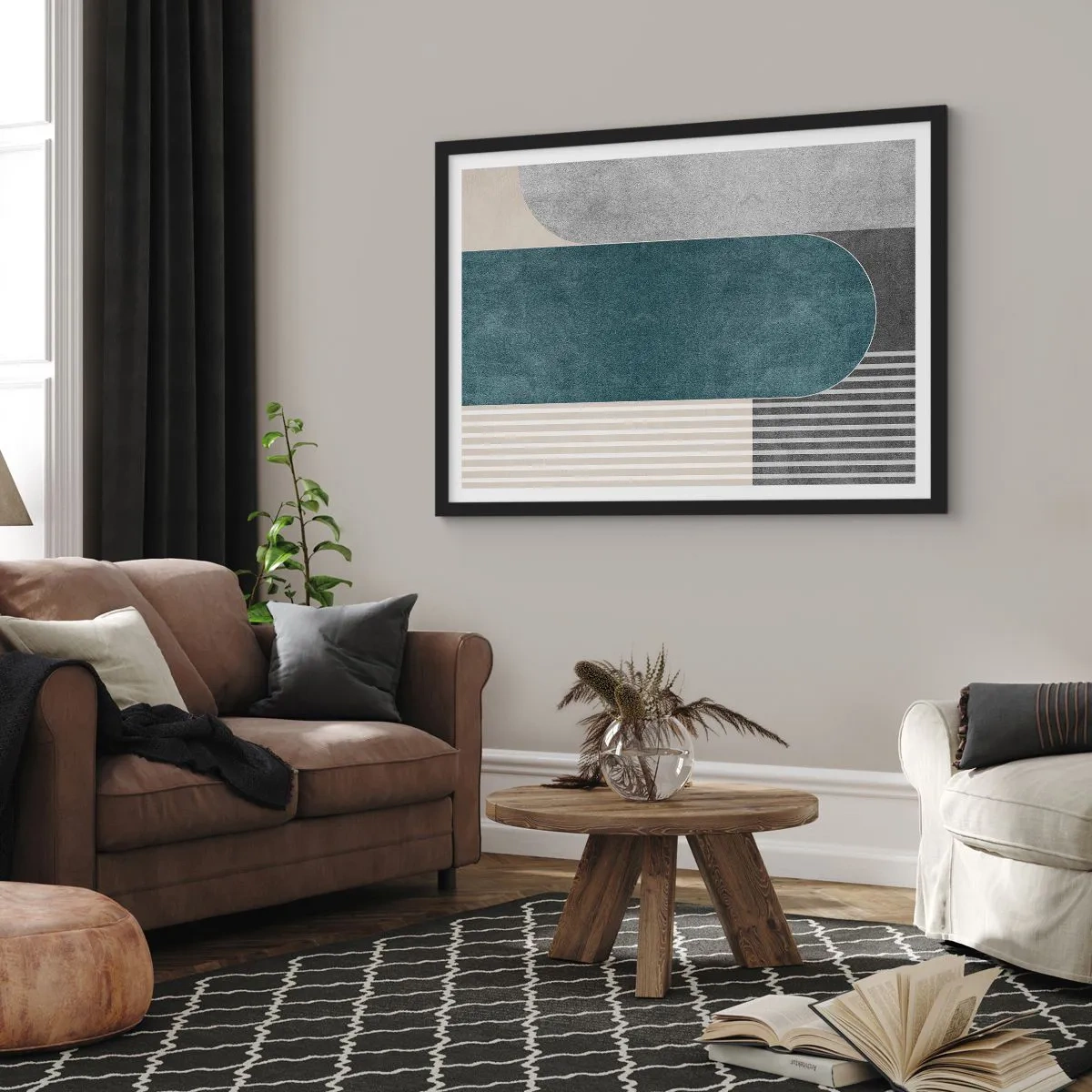 Affisch i svart ram - Horisontell komposition - 70x50 cm