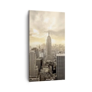 Canvastavla - Bild på duk - New York i grånyanser - 45x80 cm