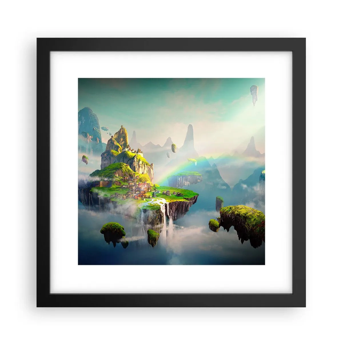 Affisch i svart ram - Mellanhimmel - 30x30 cm