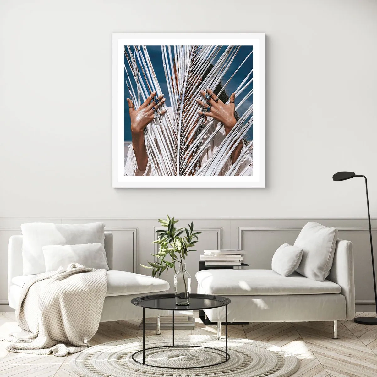 Affisch i vit ram - Schamanens flickvän? - 30x30 cm