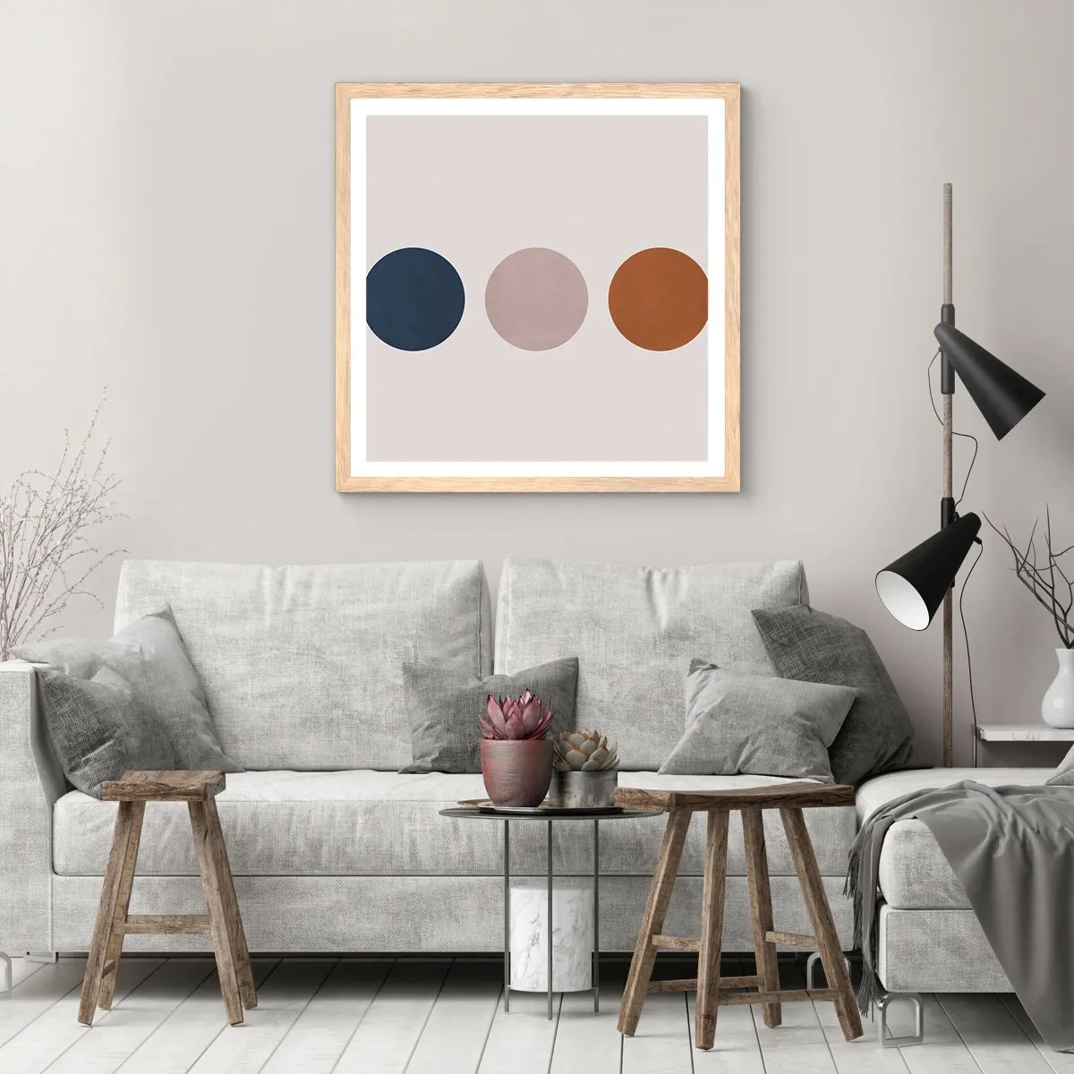 Affisch i ram av ljusek - Perfektionens symbol - 60x60 cm