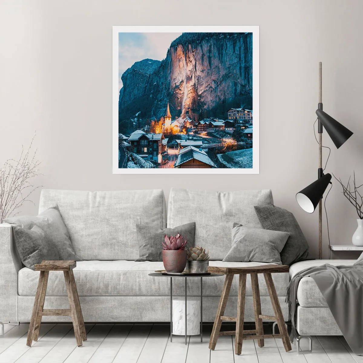 Affisch - Vinterns ljusa ande - 50x50 cm