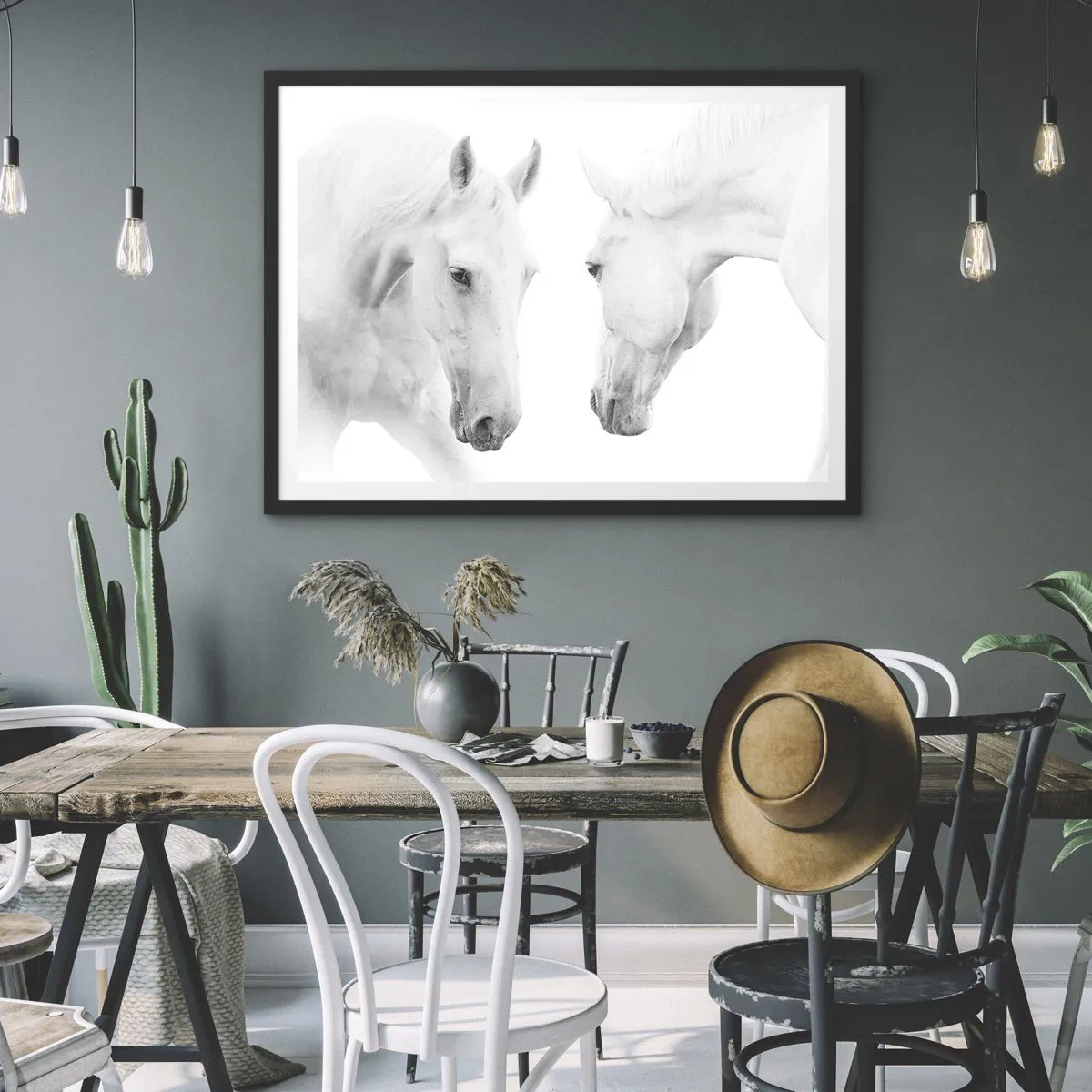 Affisch i svart ram - Är det vänskap…? - 100x70 cm