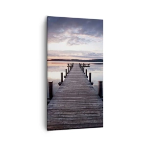 Canvastavla - Bild på duk - Den tysta gränsen mellan dag och natt - 55x100 cm
