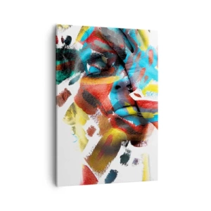 Canvastavla - Bild på duk - Färgrik personlighet - 50x70 cm