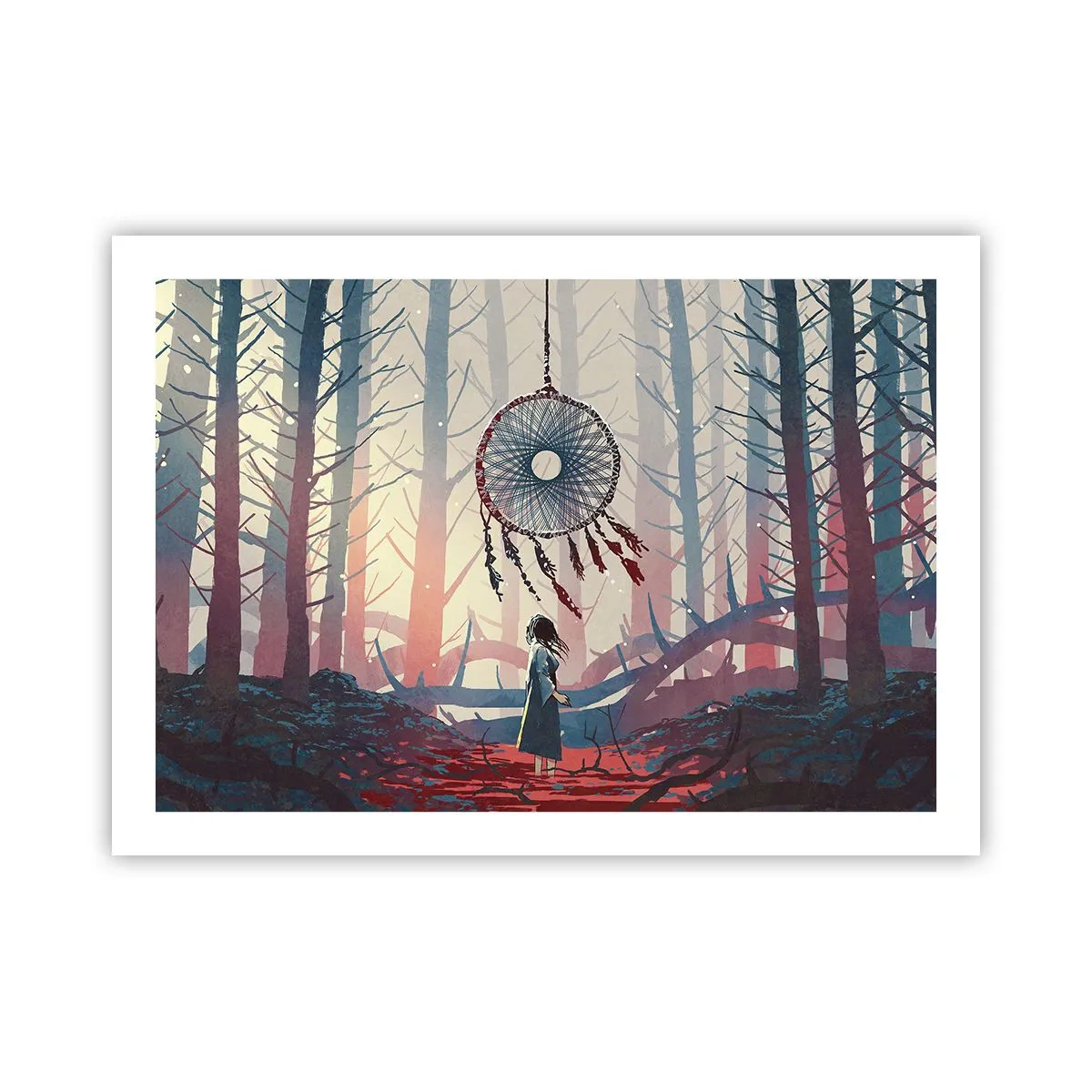 Affisch - Hemlighetsfull ritual av lyckan - 70x50 cm