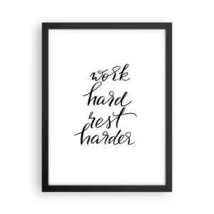 Affisch i svart ram - Livsbalans - 30x40 cm