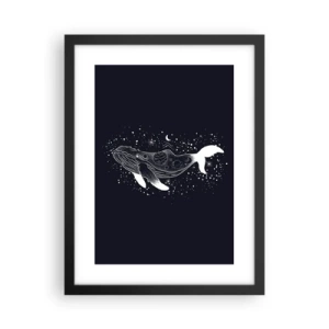 Affisch i svart ram - I universumets hav - 30x40 cm
