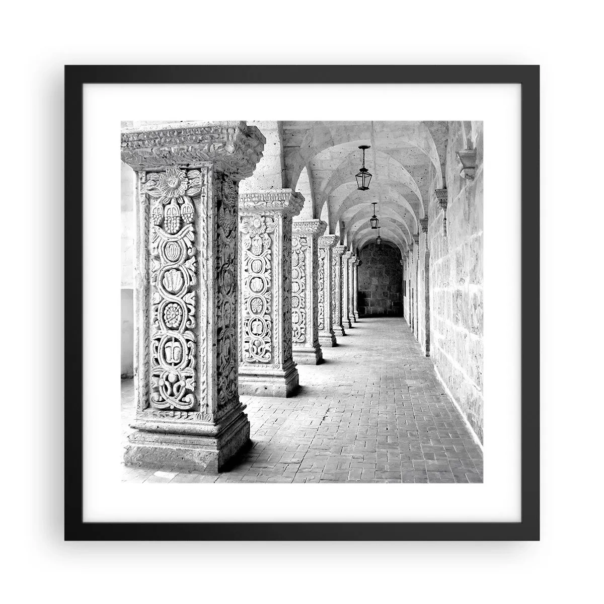 Affisch i svart ram - Och vart tar det vägen? - 40x40 cm