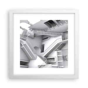 Affisch i vit ram - Rummets paradoxer - 30x30 cm