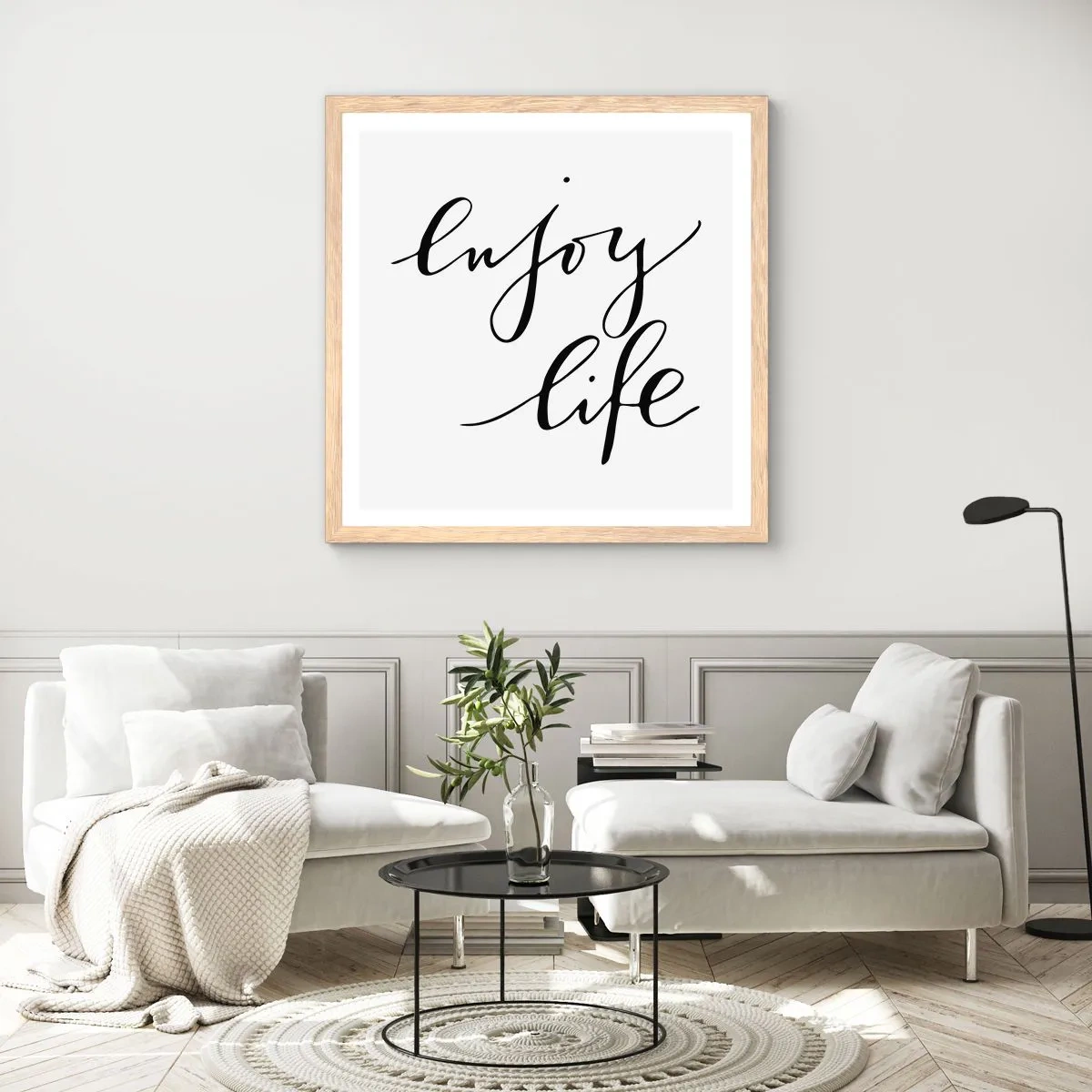 Affisch i ram av ljusek - Ingenting att tillägga… - 40x40 cm