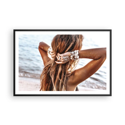 Affisch i svart ram - Vattnets och solens syster - 91x61 cm