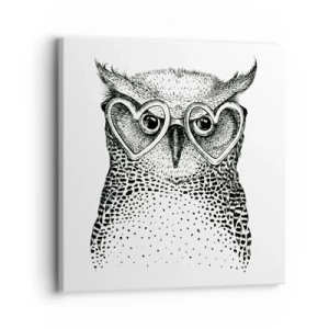 Canvastavla - Bild på duk - Klokt och med kärlek - 30x30 cm