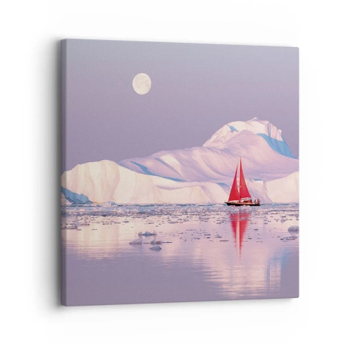 Canvastavla - Bild på duk - Seglens glöd, isens kyla - 30x30 cm