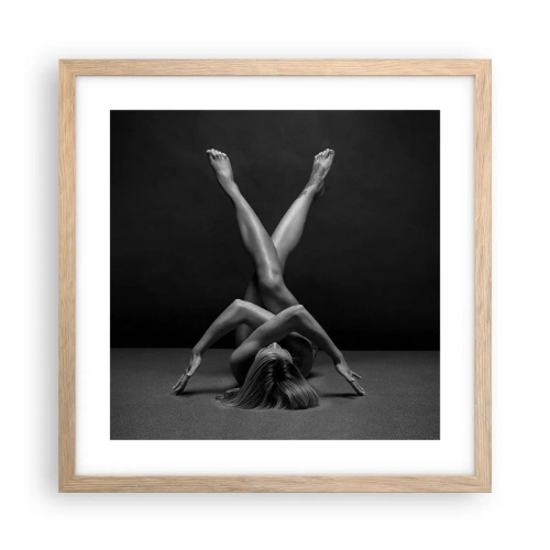 Affisch i ram av ljusek - Nakenhetens geometri - 40x40 cm