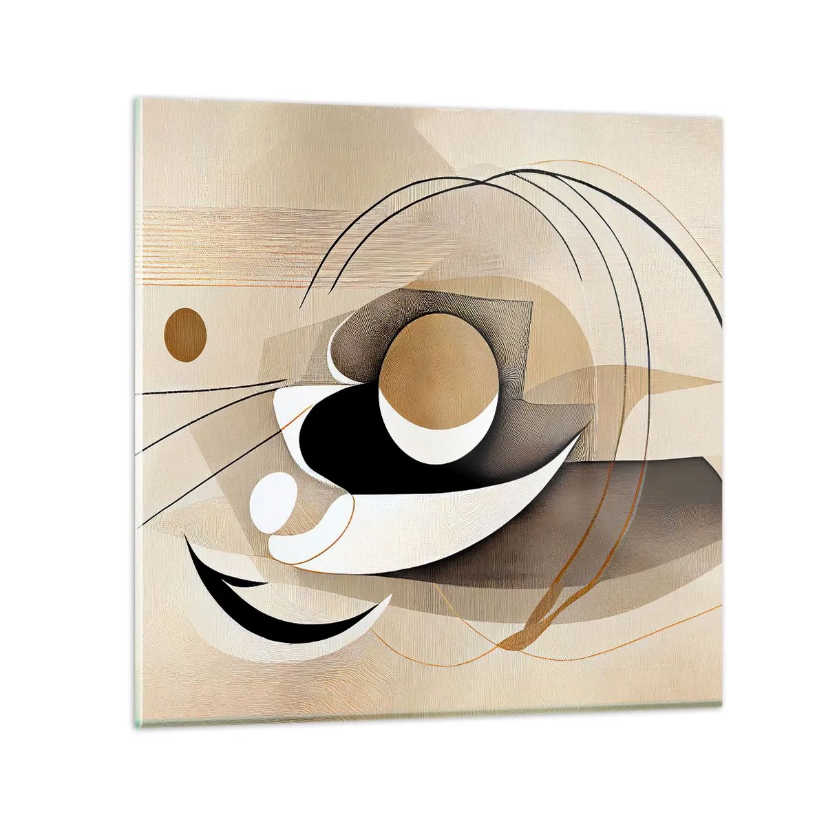 Glastavla - Bild på glas - Komposition: essensen av saker och ting - 30x30 cm